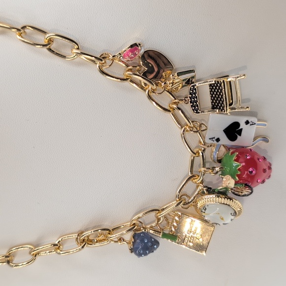 Kate Spade X Target Collaboration Goldtone Charm Paperclip Necklace - Picture 5 of 5